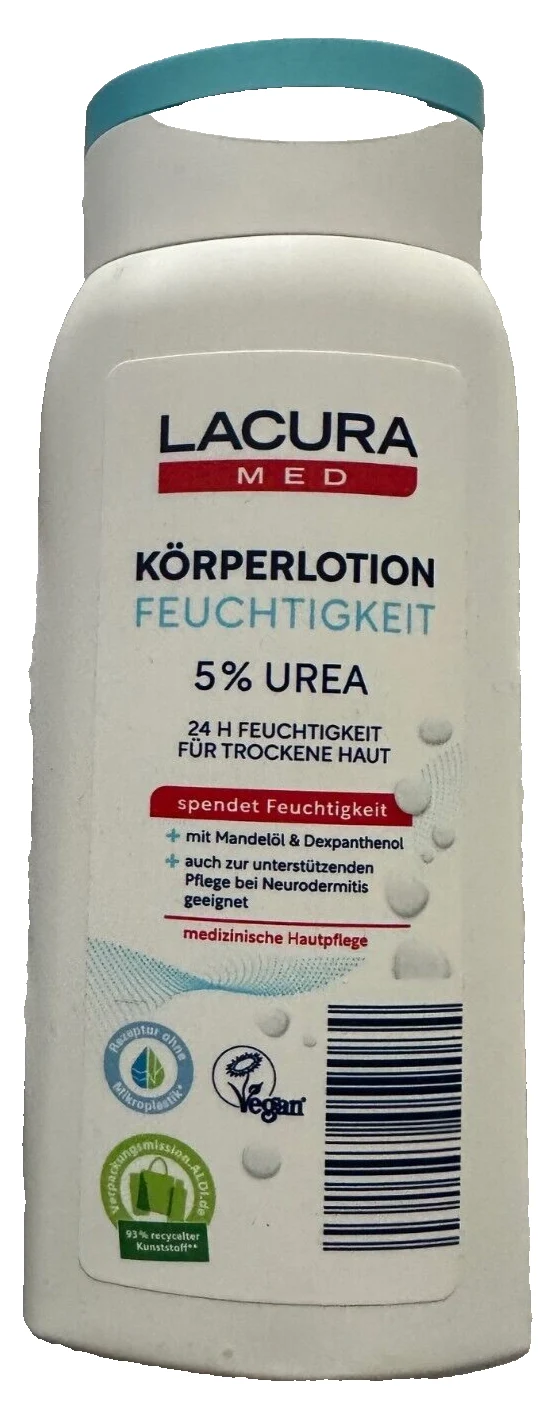 Lacura Med Körperlotion, Feuchtigkeit, 10%Urea, bei Neurodermitis geeignet,300ml