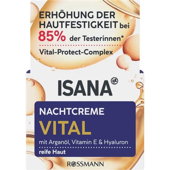 ISANA Vital Nachtcreme, mit Arganöl, für reife Haut, 50 ml, neu&ovp