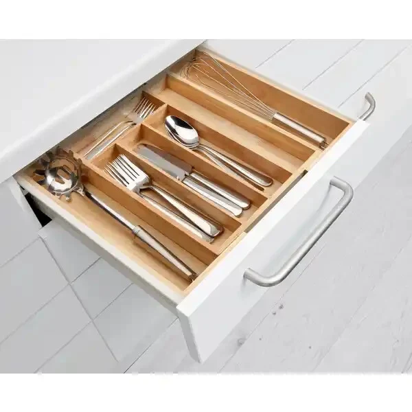 IDEENWELT Besteckkasten aus Gummiholz, neu