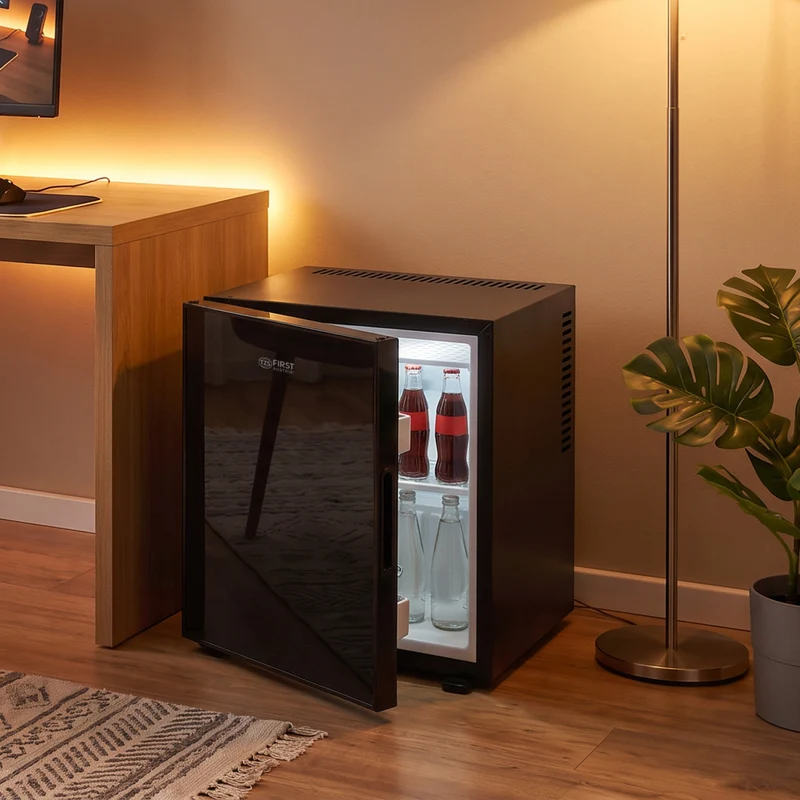 Minikühlschrank 30L – Glasfront Schwarz