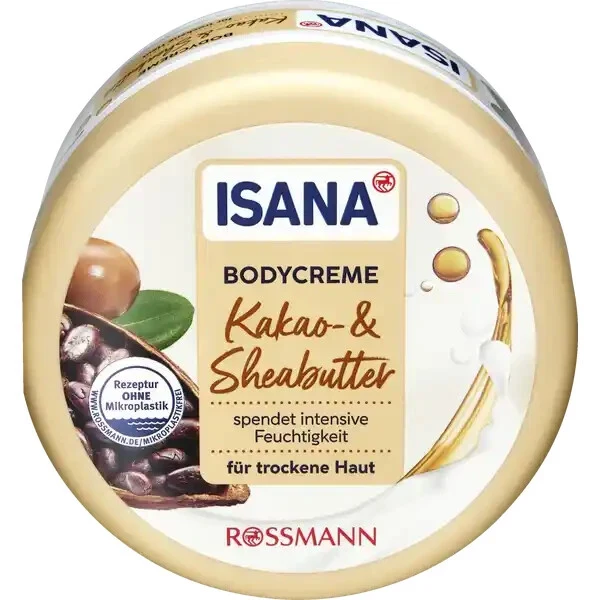 Isana Bodycreme Körpercreme, Kakao- & Sheabutter, für trockene Haut, 500ml, ovp