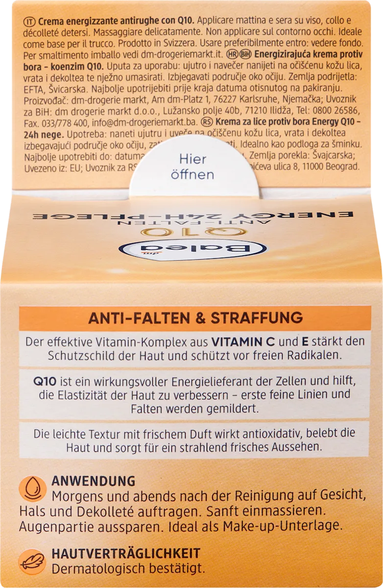 Balea Gesichtscreme Energy Q10 24h, 50 ml, neu&ovp