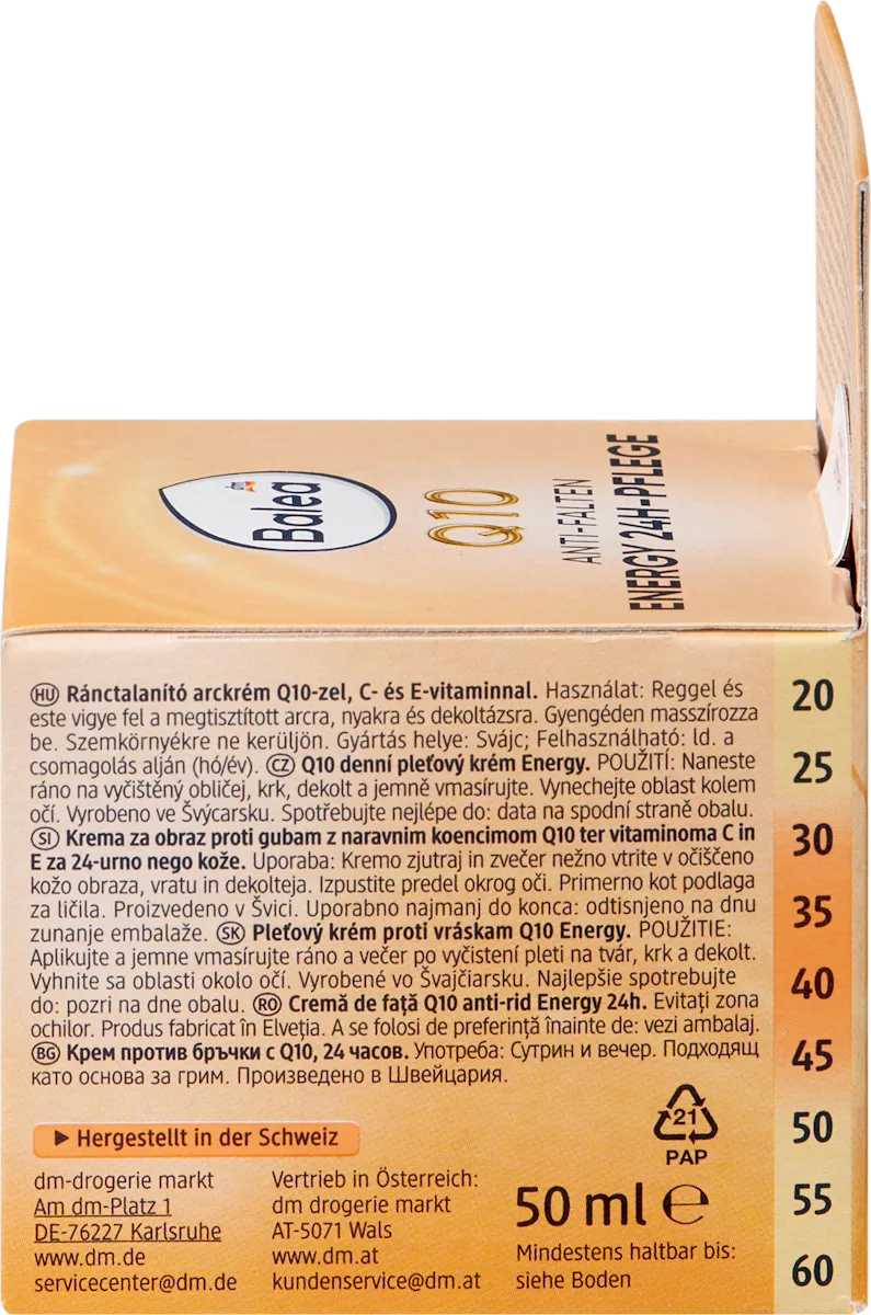 Balea Gesichtscreme Energy Q10 24h, 50 ml, neu&ovp