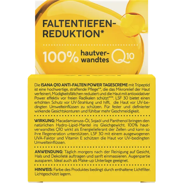 ISANA Q10 Anti-Falten Tagescreme LSF 30, 50 ml, neu&ovp