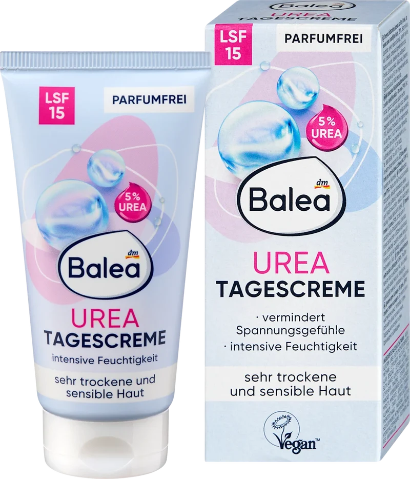 Balea Tagescreme Urea, 5%Urea, LSF 15, 50 ml, neu&ovp