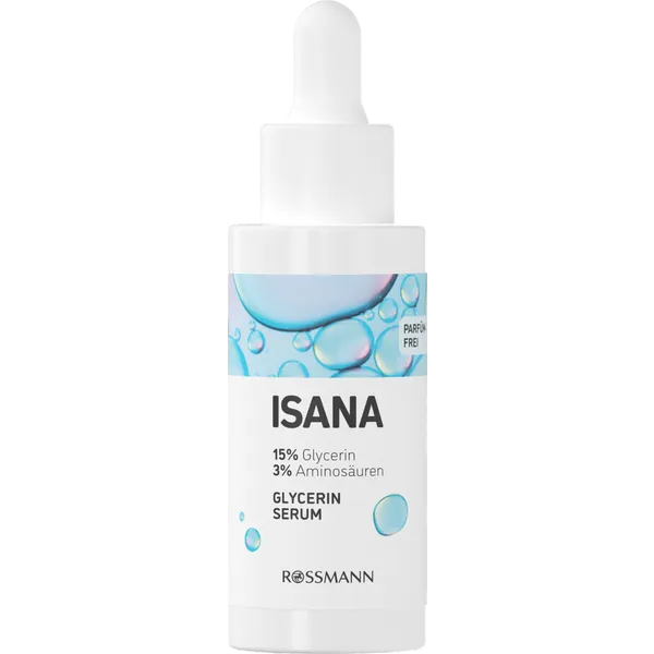 ISANA Glycerin Serum, 30 ml, Regenerierent und Feuchtigkeitsspendent - Ideal für trockene Haut