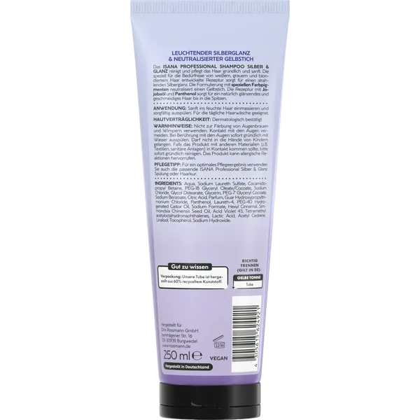 ISANA PROFESSIONAL Shampoo Silber & Glanz, 250 ml