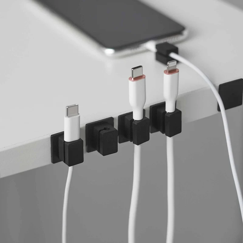 Magnetic Cable Holders with Base (Set of 5)
