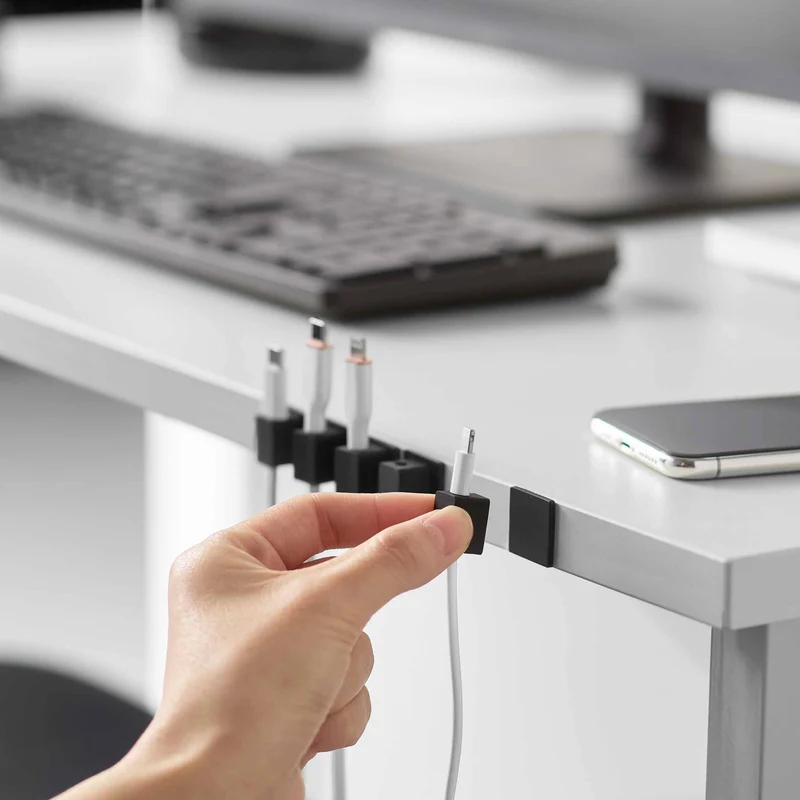 Magnetic Cable Holders with Base (Set of 5)