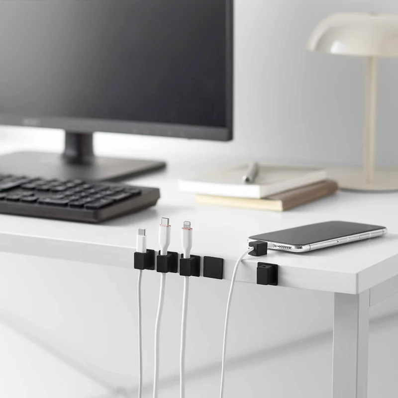 Magnetic Cable Holders with Base (Set of 5)