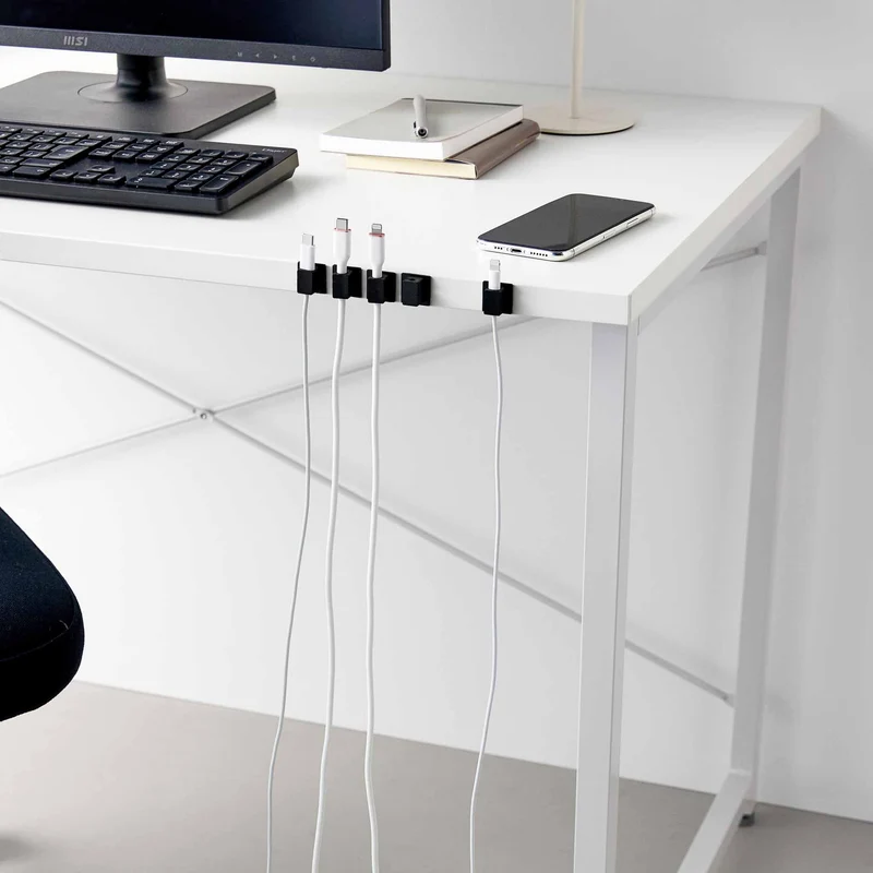 Magnetic Cable Holders with Base (Set of 5)