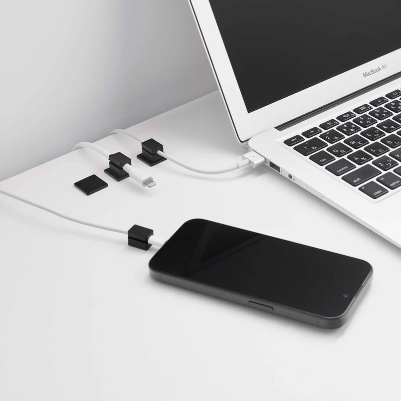 Magnetic Cable Holders with Base (Set of 5)
