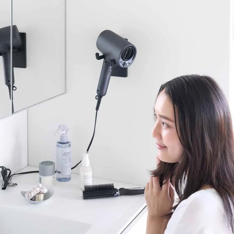 Adjustable Wall-Mounted Hair Dryer Holder