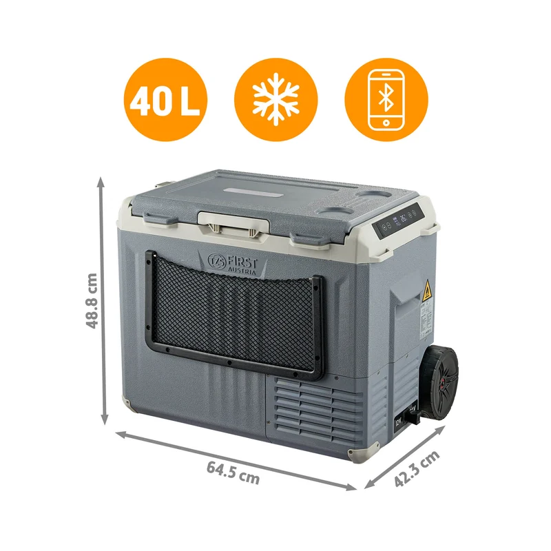 Kompressor-Kühlbox 40L, Touch-Display, Bluetooth-App