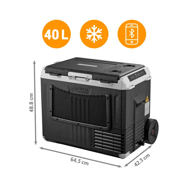 Kompressor-Kühlbox 40L, Touch-Display, Bluetooth-App