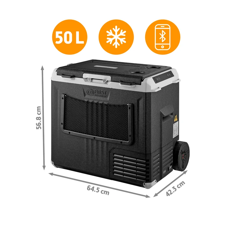 Kompressor-Kühlbox 50L, mit App-Steuerung, Trolleyfunktion
