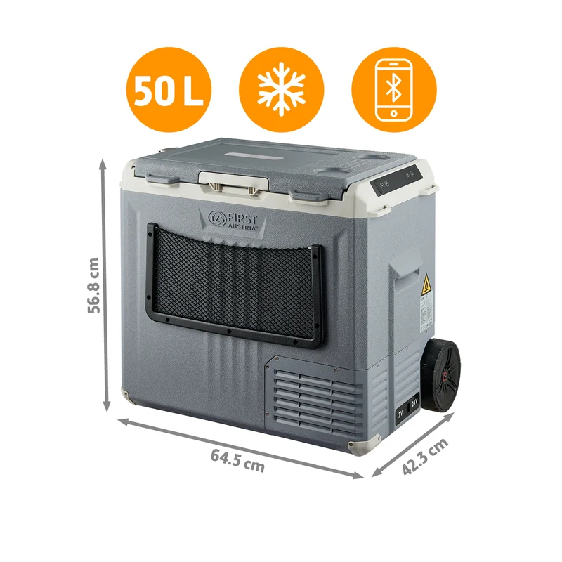 Kompressor-Kühlbox 50L, mit App-Steuerung, Trolleyfunktion