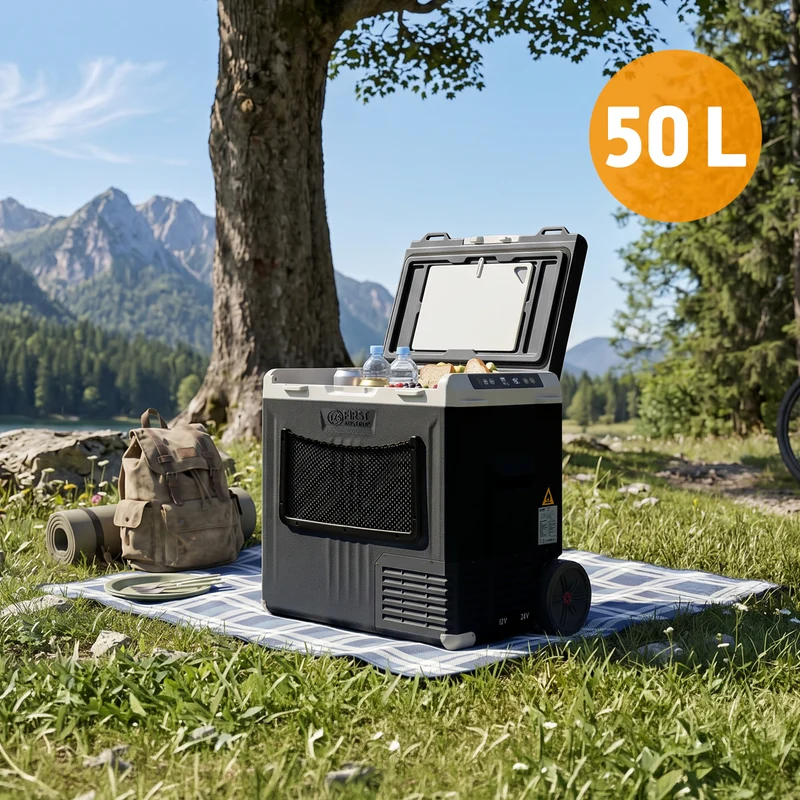 Kompressor-Kühlbox 50L, mit App-Steuerung, Trolleyfunktion