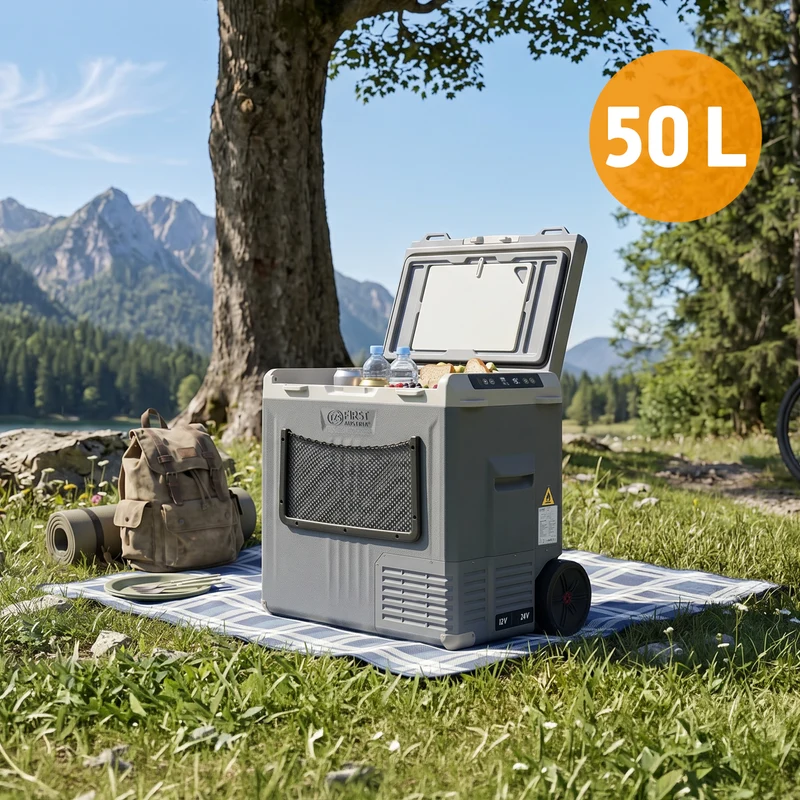 Kompressor-Kühlbox 50L, mit App-Steuerung, Trolleyfunktion