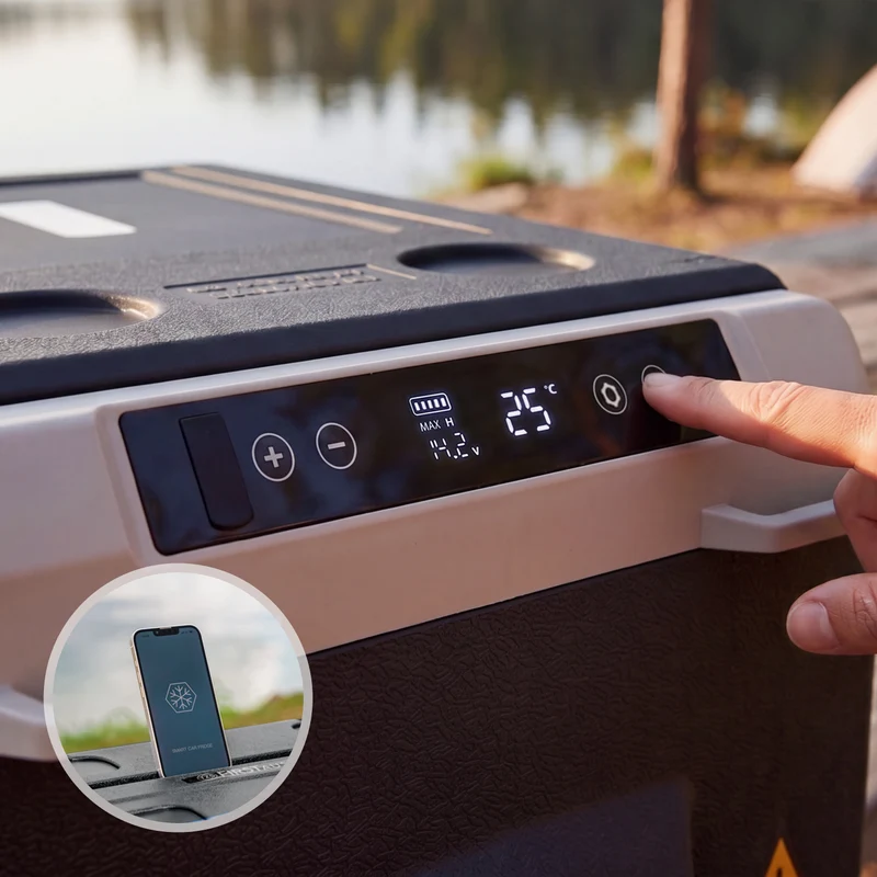 Kompressor-Kühlbox 50L, mit App-Steuerung, Trolleyfunktion