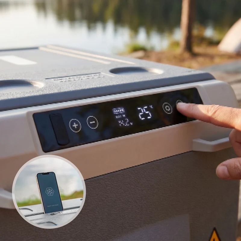 Kompressor-Kühlbox 50L, mit App-Steuerung, Trolleyfunktion