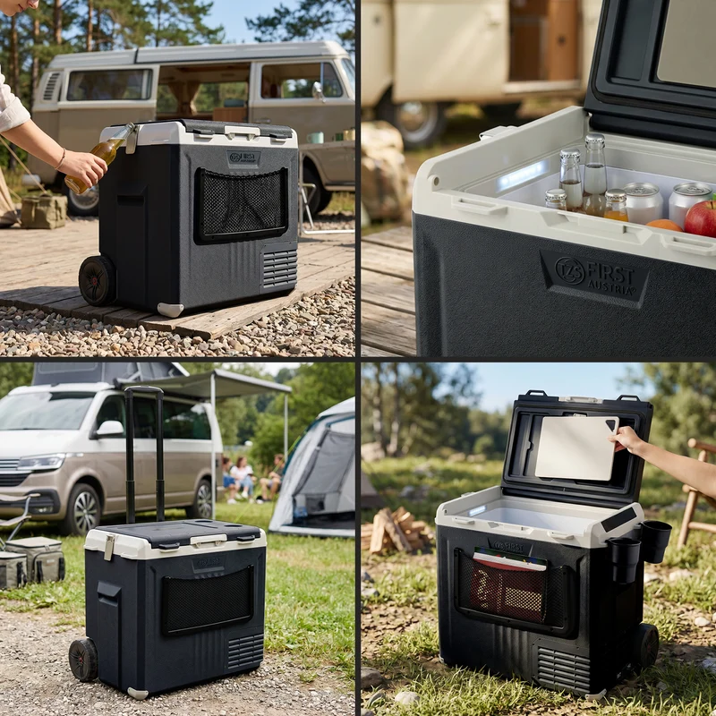 Kompressor-Kühlbox 50L, mit App-Steuerung, Trolleyfunktion