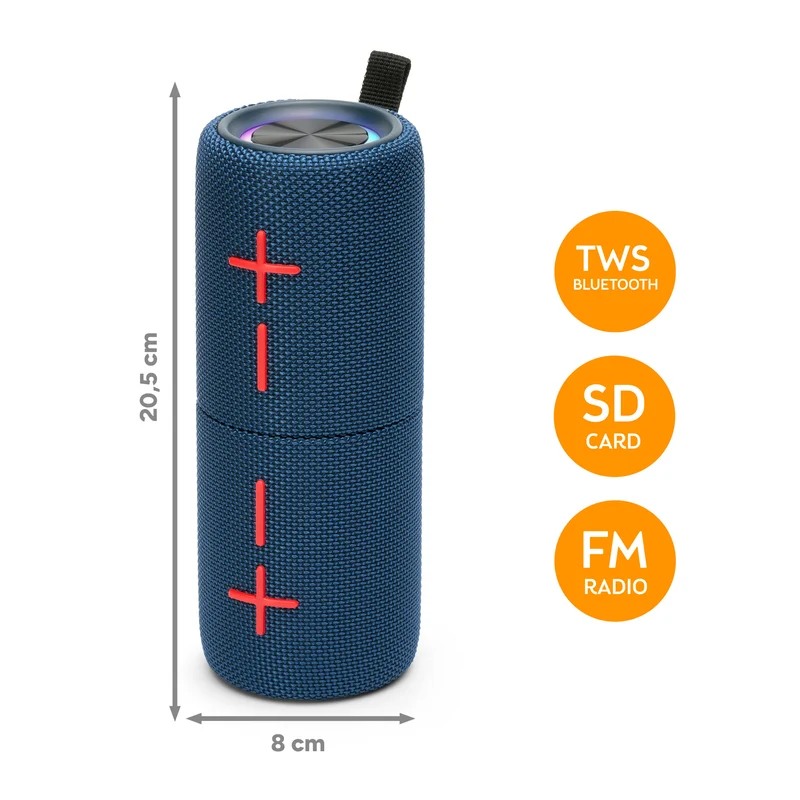 TWS Bluetooth-Lautsprecher, 2-in-1 Magnetsystem, IPX5 spritzwassergeschützt