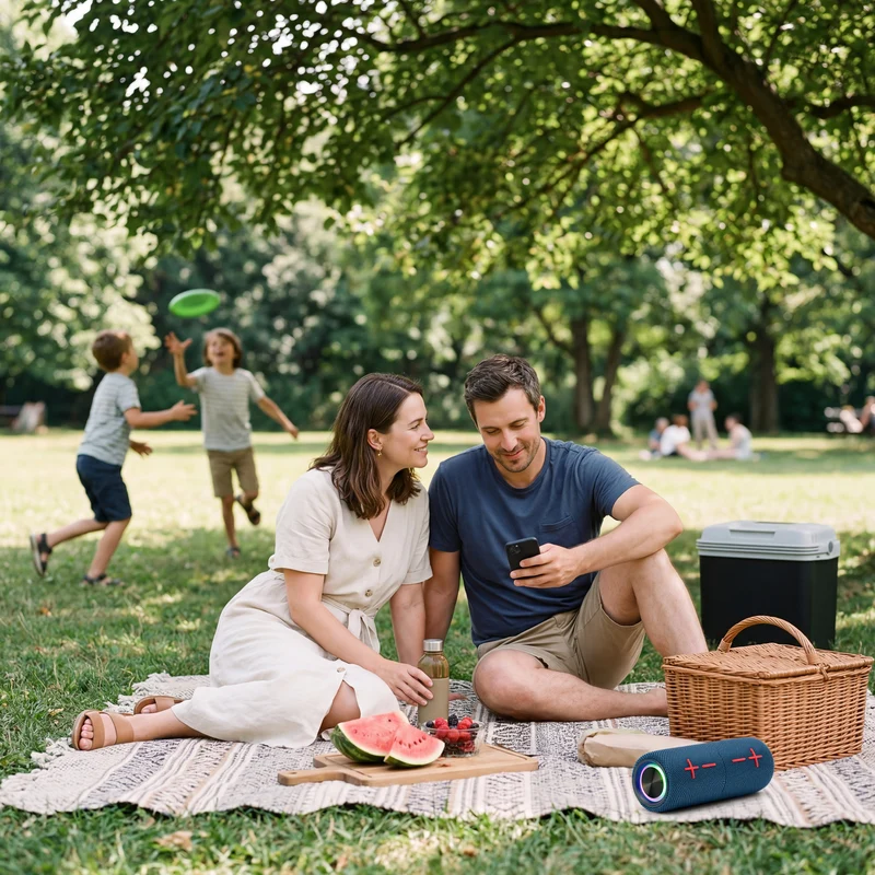 TWS Bluetooth-Lautsprecher, 2-in-1 Magnetsystem, IPX5 spritzwassergeschützt