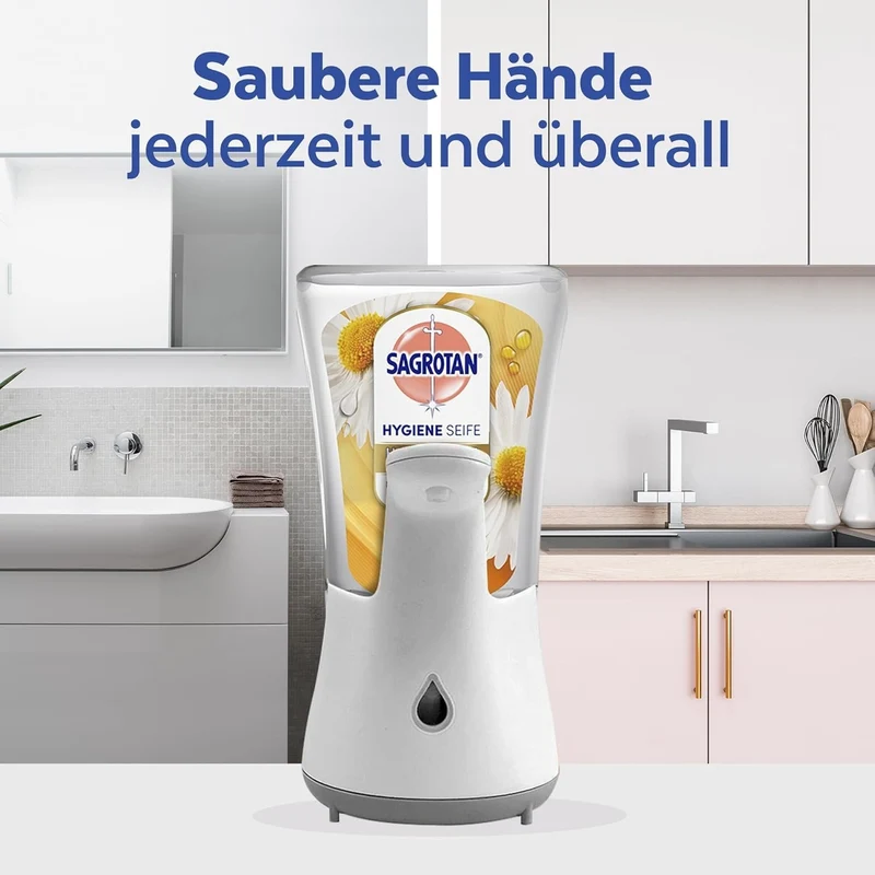 SAGROTAN No-Touch Spender Weiß + Kamille Duft Flüssigseife, 250 ml, neu&ovp