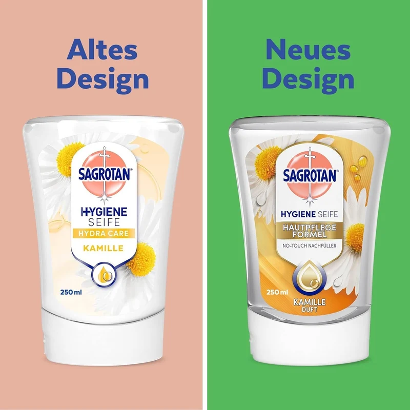 SAGROTAN No-Touch Spender Weiß + Kamille Duft Flüssigseife, 250 ml, neu&ovp