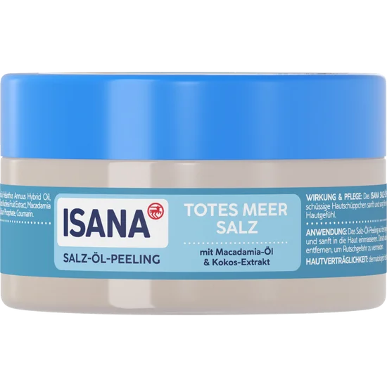 ISANA Salz-Öl-Peeling Totes Meer Salz mit Macadamia Öl und Kokos-Extrakt, für ein superweiches und zartes Hautgefühl, 300 ml, neu&ovp