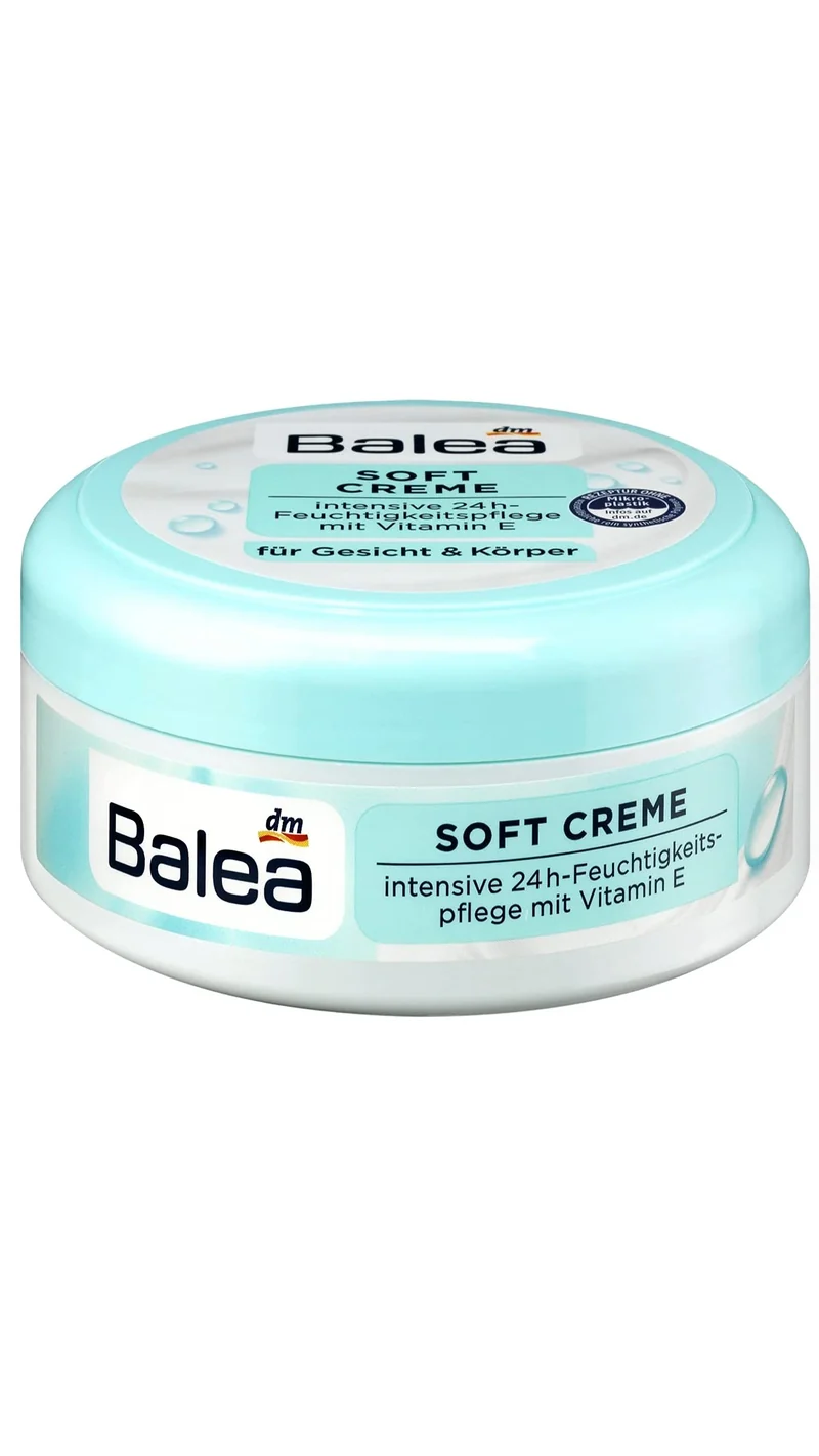 Balea Soft Creme für Gesicht und Körper mit Vitamin E, 250 ml