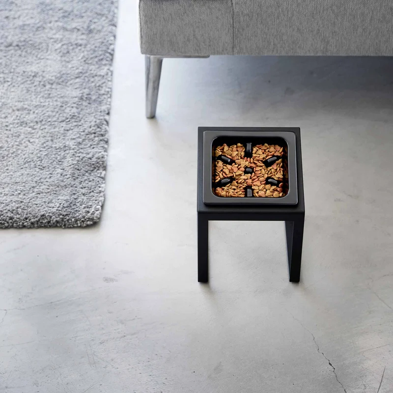 Angled Slow Feeder Pet Food Bowl Stand