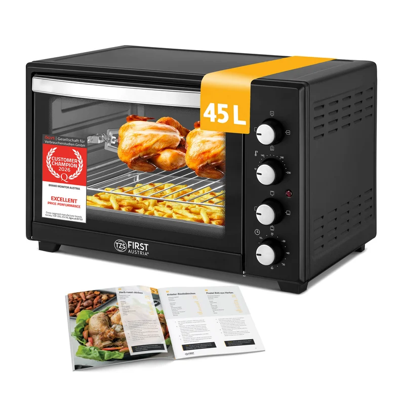 Mini-Backofen 45L, 2000W, Umluft