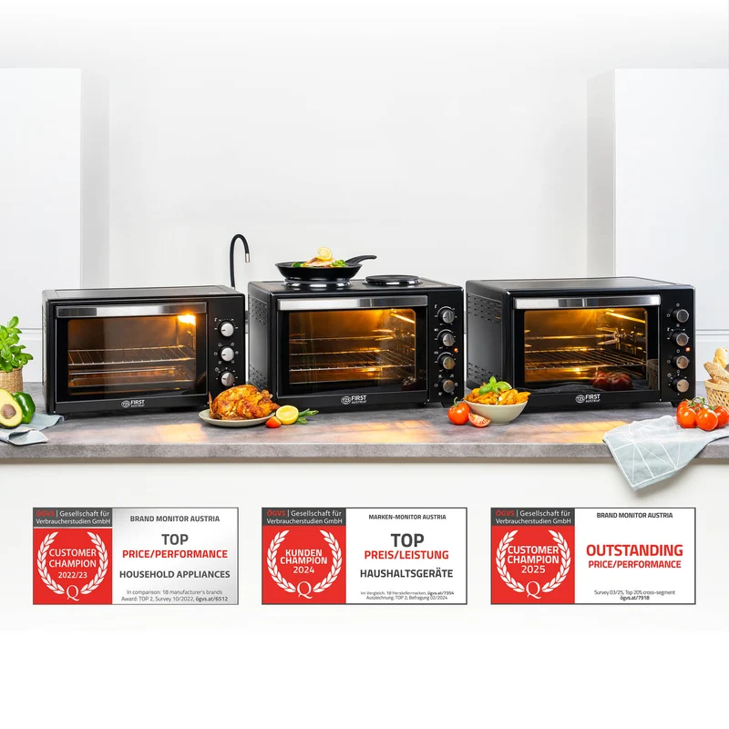 Mini-Backofen 45L, 2000W, Umluft