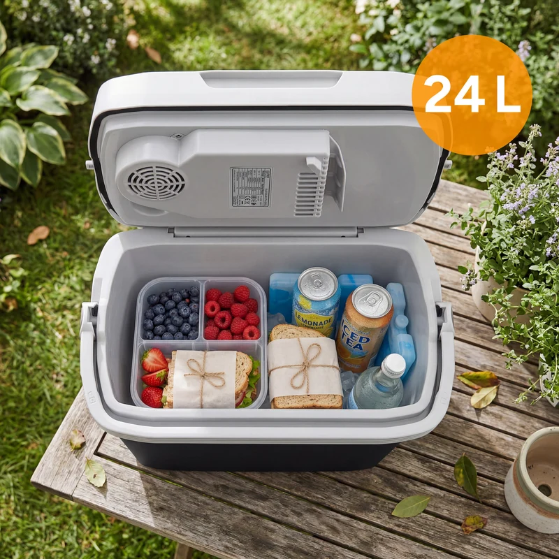 Thermoelektrische Kühlbox 24L, Kühlen & Wärmen, 3-fach Stromversorgung