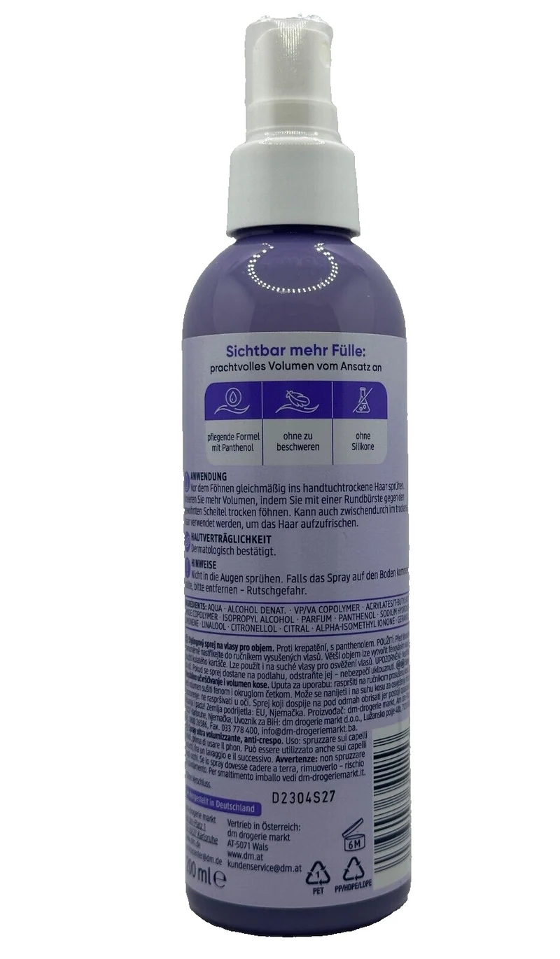 Balea Ultra Volumenspray, für mehr Fülle, anti frizz, 200 ml, Neu