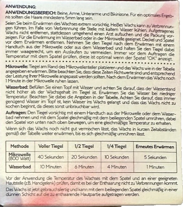 ISANA Warmwachs, mit Honigextrakt auf Zuckerbasis, neu&ovp