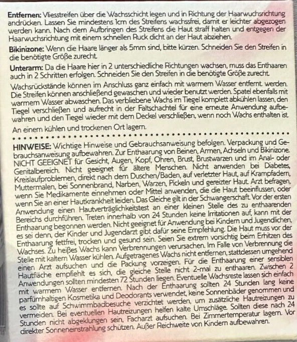 ISANA Warmwachs, mit Honigextrakt auf Zuckerbasis, neu&ovp