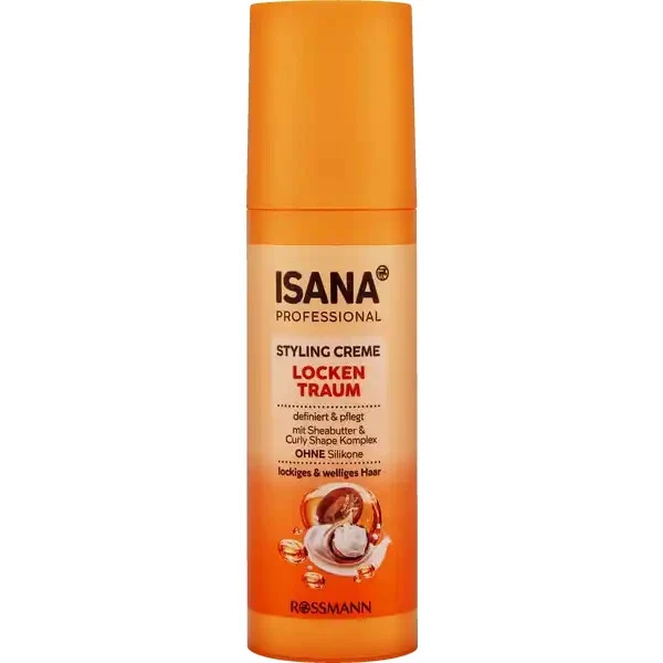 ISANA PROFESSIONAL Styling Creme Locken Traum, 200ml, Neu