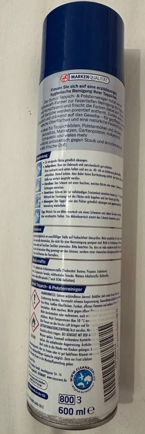 DOMOL Teppich- & Polsterreiniger, 600ml, Neu&OVP