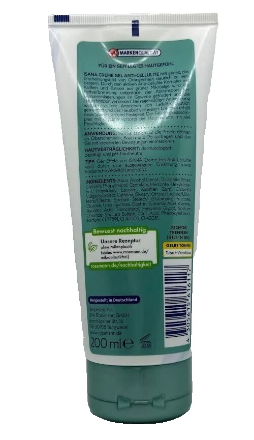 ISANA Creme Gel Anti-Cellulite, 200ml, Neu