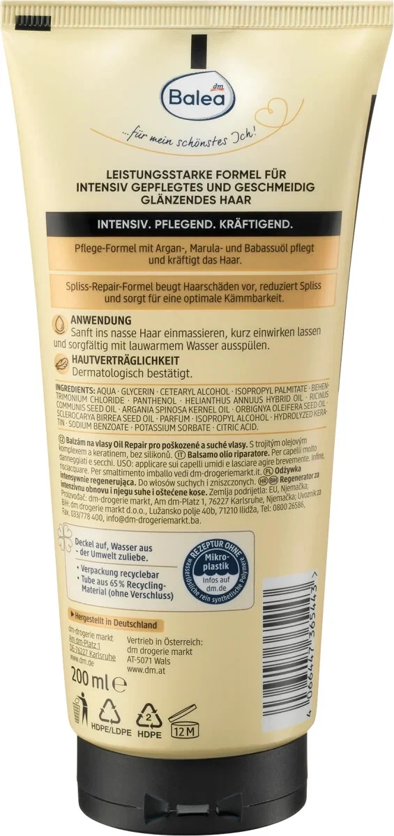 Balea Professional Conditioner Oil Repair Intensiv, 200 ml, Neu