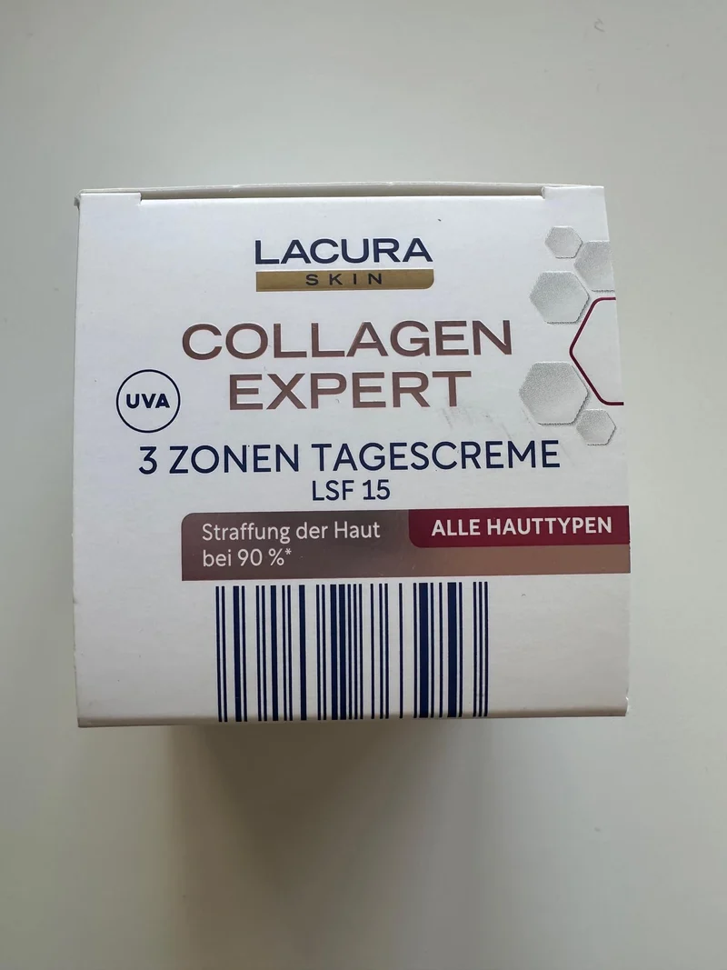 LACURA Collagen 3 Zonen Creme Gesichtscreme mit Hyaluronsäure 50 ml