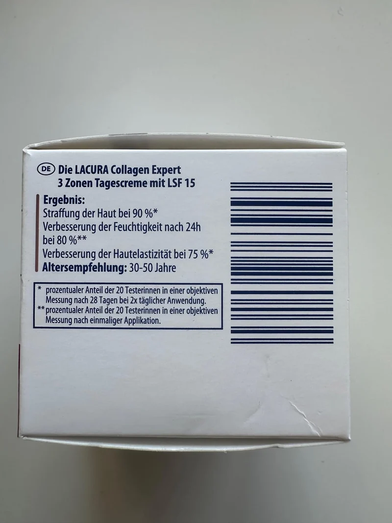LACURA Collagen 3 Zonen Creme Gesichtscreme mit Hyaluronsäure 50 ml