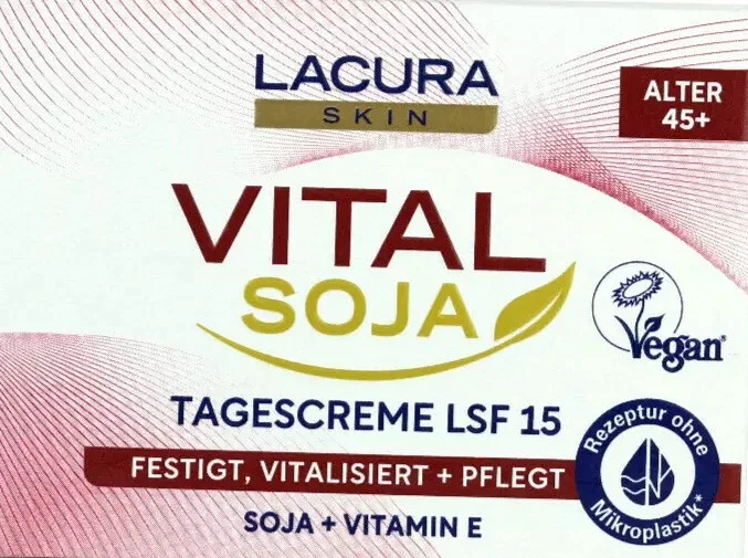 Lacura Skin Vital Soja, Tagescreme, LSF15, Vegan, 50ml, neu&ovp