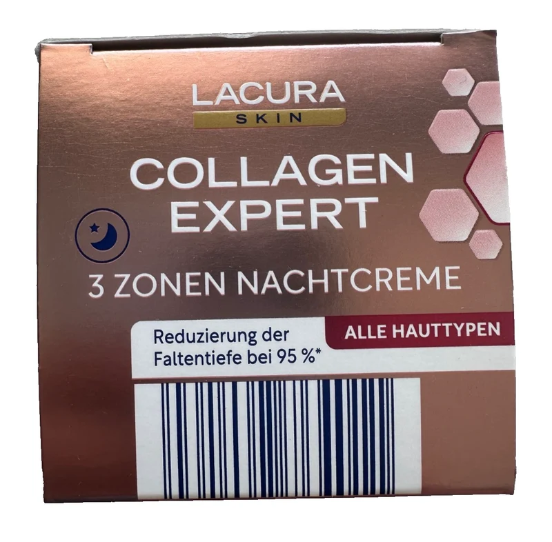 LACURA Skin Collagen Expert, 3 Zonen Nachtcreme, Alle Hauttypen, 50ml, neu&ovp