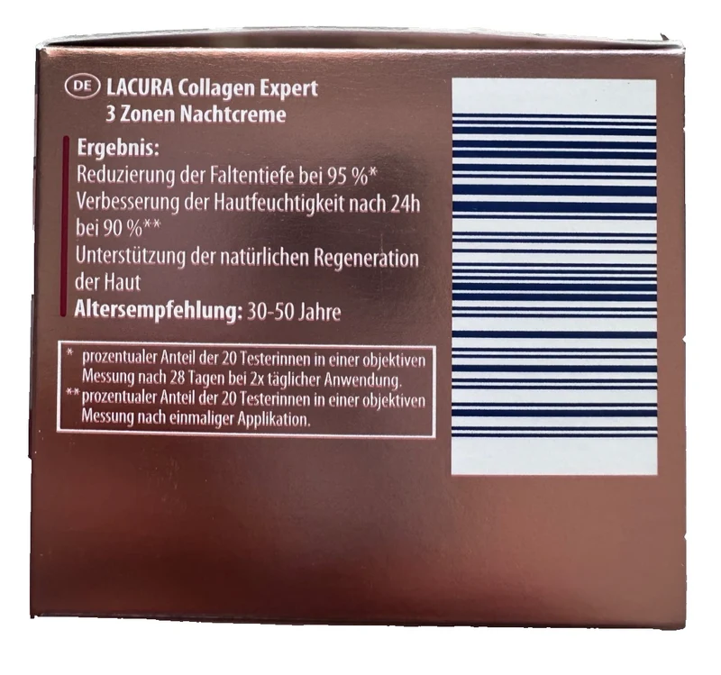 LACURA Skin Collagen Expert, 3 Zonen Nachtcreme, Alle Hauttypen, 50ml, neu&ovp