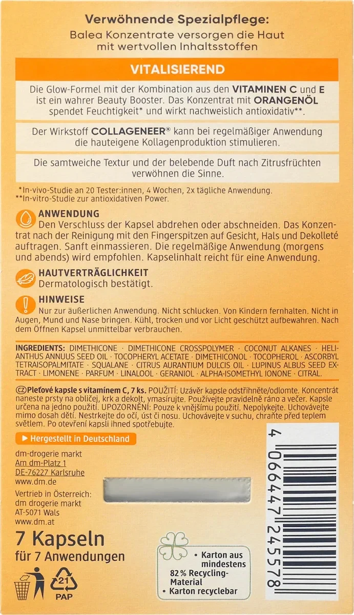 Balea Vitamin C Konzentrat, 1x7 Kapseln, neu&ovp