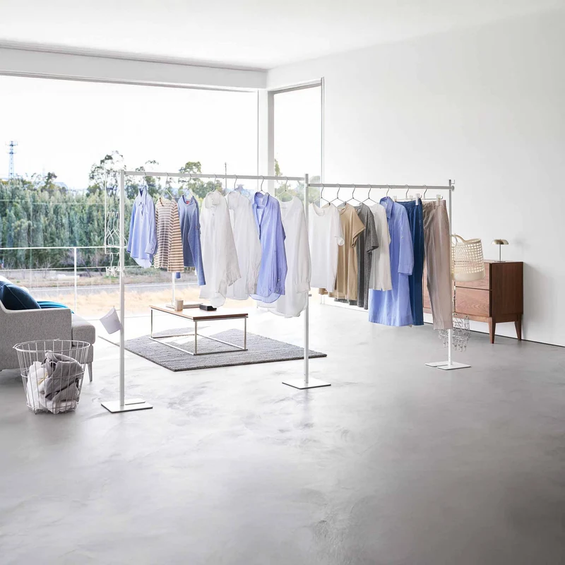 Foldable Double-Bar Indoor Drying Rack
